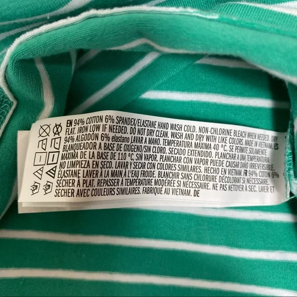 Forever 21 Green and White Stripes Tank Dress Size Small - Picture 6 of 6